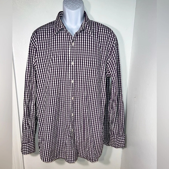 J.Crew XL, 80s 2-ply,Haberdashery gaberdine button front, long-sleeve shirt. - Picture 1 of 6